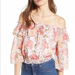 WAYF Cosenza off the shoulder crop top